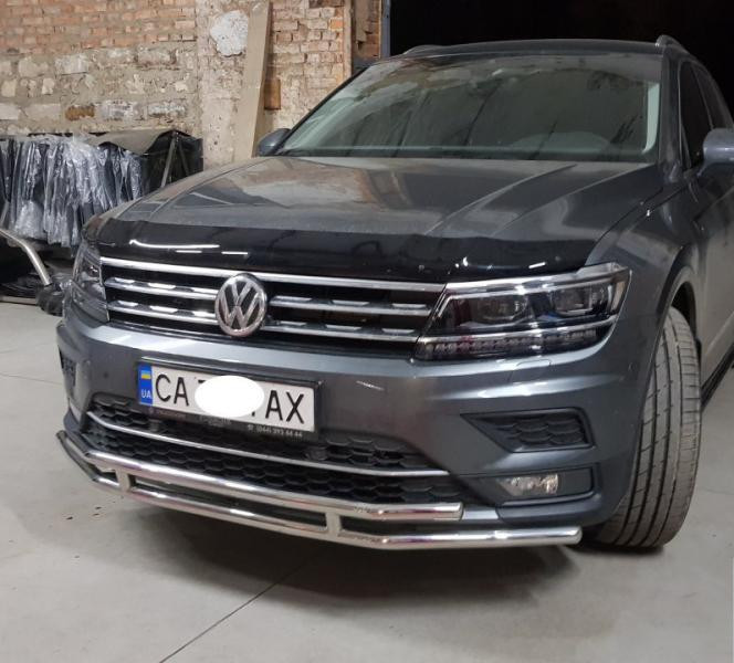 Купити Передній захист ST016 (нерж) для Volkswagen Tiguan 2016-2023 рр