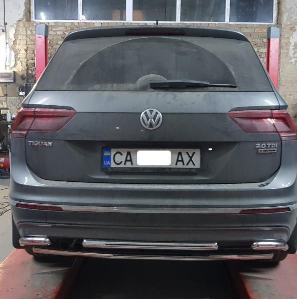 Купить Задняя защита AK001-2 (нерж) для Volkswagen Tiguan 2016-2023 гг
