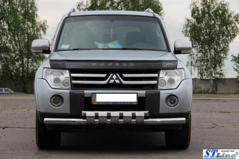 Купить Передняя защита ST015-13 (нерж.) для Mitsubishi Pajero Wagon IV