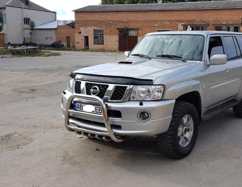 Купити Кенгурятник QT007 (нерж) для Nissan Patrol Y61 1997-2011 рр