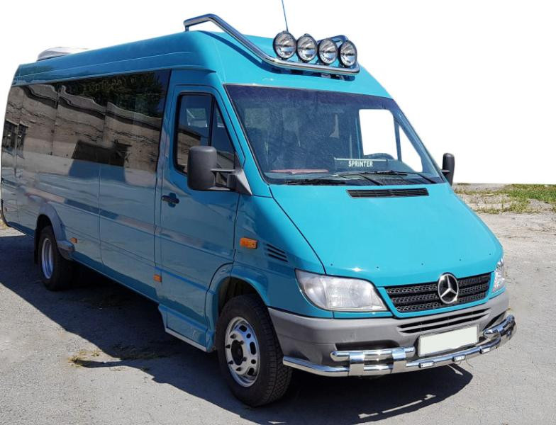 Купити Передній захист ST015-2 (нерж.) для Mercedes Sprinter W901/902/903/904/905 1995-2006 рр