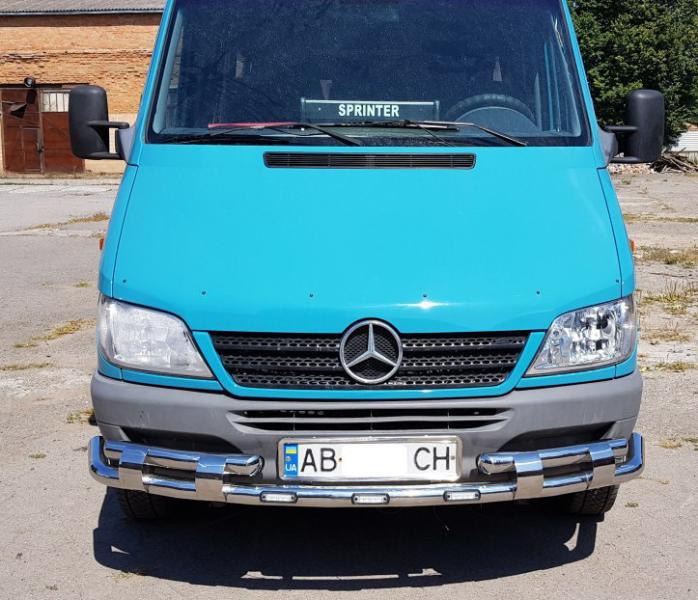 Купити Передній захист ST015-2 (нерж.) для Mercedes Sprinter W901/902/903/904/905 1995-2006 рр