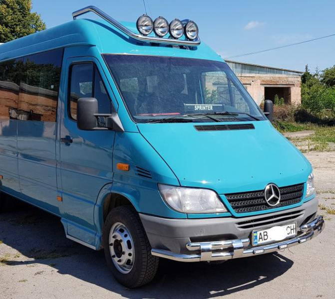 Купити Передній захист ST015-2 (нерж.) для Mercedes Sprinter W901/902/903/904/905 1995-2006 рр