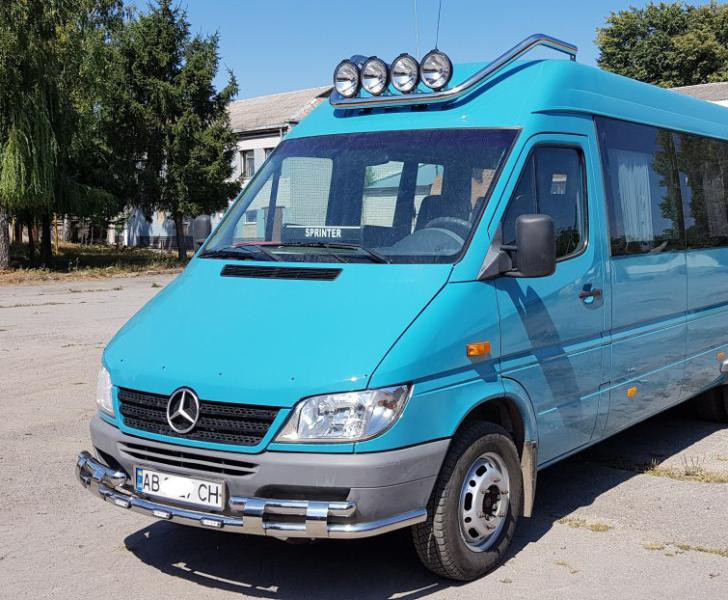 Купити Передній захист ST015-2 (нерж.) для Mercedes Sprinter W901/902/903/904/905 1995-2006 рр