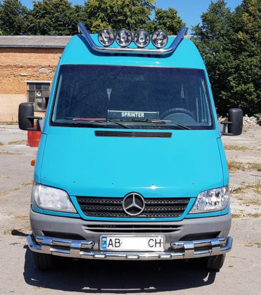 Купити Передній захист ST015-2 (нерж.) для Mercedes Sprinter W901/902/903/904/905 1995-2006 рр