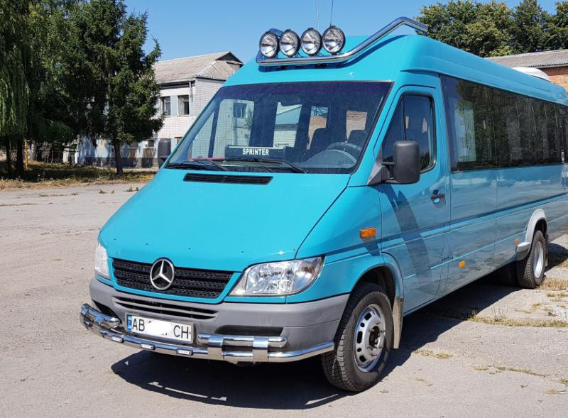 Купити Передній захист ST015-2 (нерж.) для Mercedes Sprinter W901/902/903/904/905 1995-2006 рр