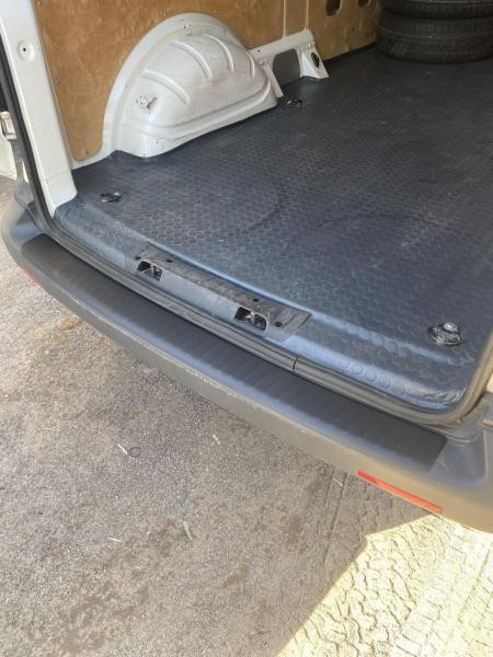 Купить Накладка на задний бампер с загибом (ABS-пластик) Матовая для Volkswagen T5 Multivan 2003-2010 гг