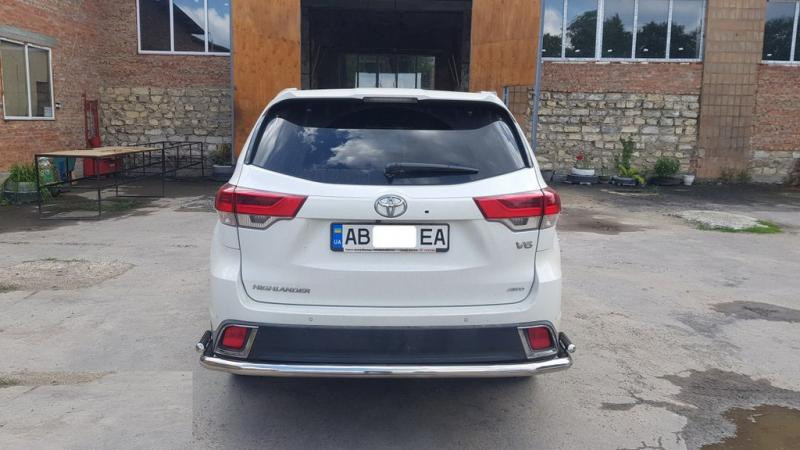 Купить Задняя защита AK005-2 (2 шт, нерж) для Toyota Highlander 2013-2019 гг