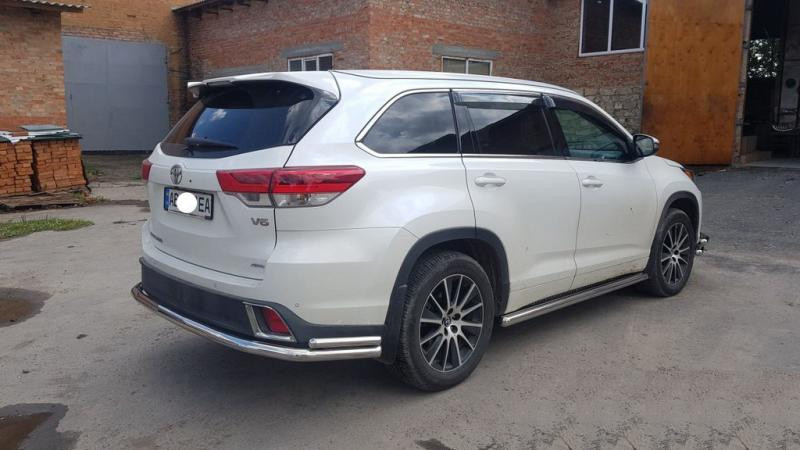 Купить Задняя защита AK005-2 (2 шт, нерж) для Toyota Highlander 2013-2019 гг