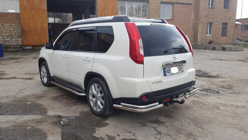 Купить Задние углы AK003-Double (2 шт., нерж.) для Nissan X-trail T31 2007-2014 гг