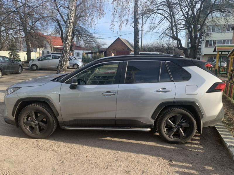 Купить Боковые пороги OEM V1A (2 шт, алюминий) для Toyota Rav 4 2019- гг