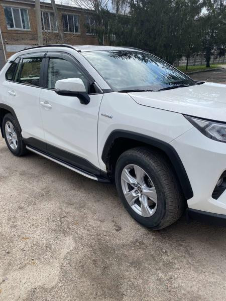 Купить Боковые пороги OEM V1A (2 шт, алюминий) для Toyota Rav 4 2019- гг