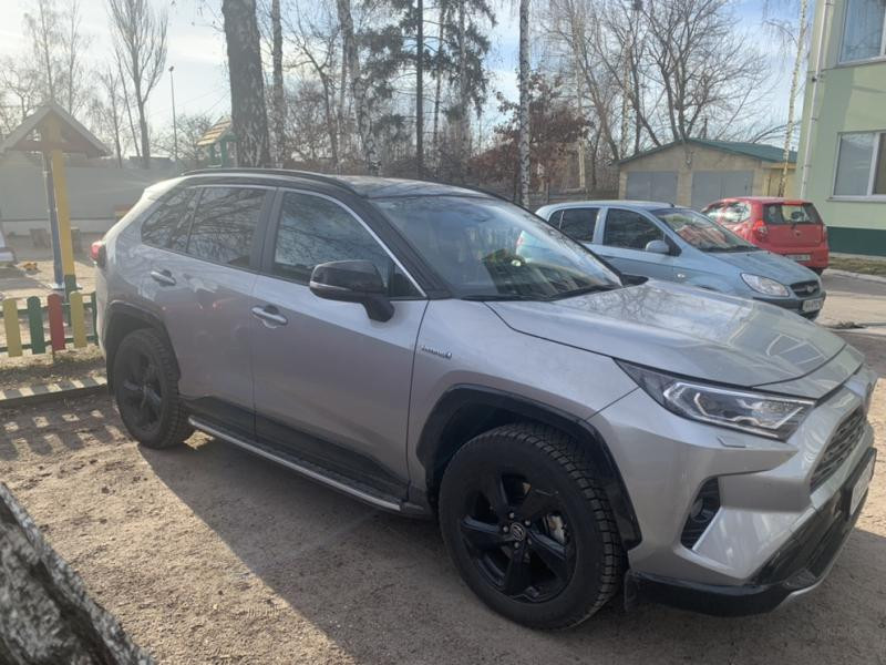 Купить Боковые пороги OEM V1A (2 шт, алюминий) для Toyota Rav 4 2019- гг