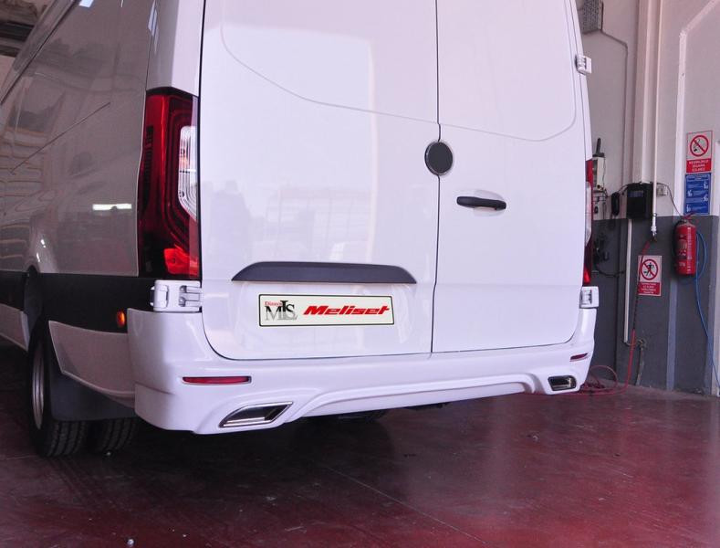 Купить Накладка на задний бампер (под покраску) для Mercedes Sprinter W907/W910 2018- гг