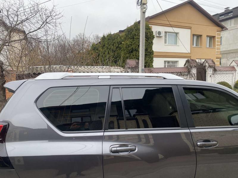 Купити Рейлінги оригінальний дизайн (Сірі, 2 шт) для Toyota Land Cruiser Prado 150