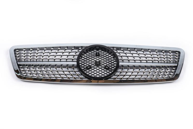 Купить Передняя решетка Diamond Silver для Mercedes C-class W203 2000-2007 гг