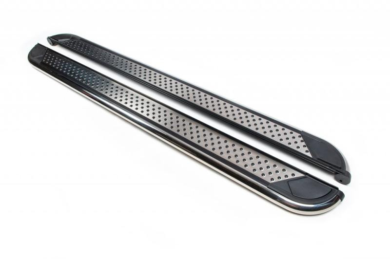 Купити Бокові пороги Maydos V2 (2 шт., нерж) для Range Rover II P38A 1997-2002 рр