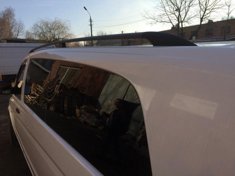 Купити Рейлінги чорні DDU (пласт. ніжки.) Коротка база (SHORT) для Mercedes Vito / V-class W447 2014- рр