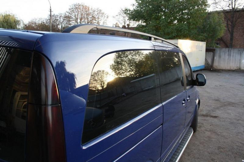 Купить Рейлинги черные DDU (пласт. ножки.) Длинная база (EXTRALONG) для Mercedes Vito/V-class W447 2014- гг