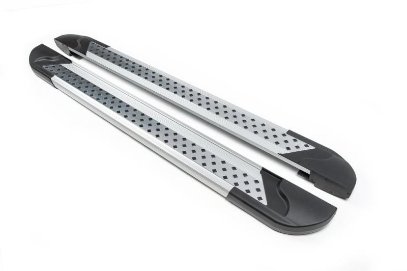 Купить Боковые пороги Vision New Grey (2 шт., алюминий) L1 (короткая) для Ford Transit 2000-2014 гг