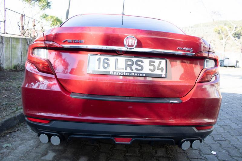 Купити Накладка на задній бампер EuroCap (Sedan, ABS) для Fiat Tipo 2016- рр