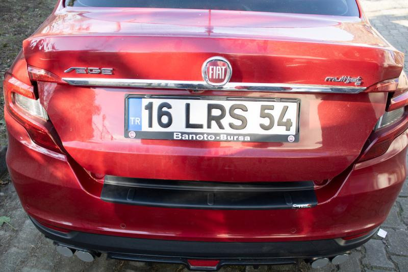 Купити Накладка на задній бампер EuroCap (Sedan, ABS) для Fiat Tipo 2016- рр