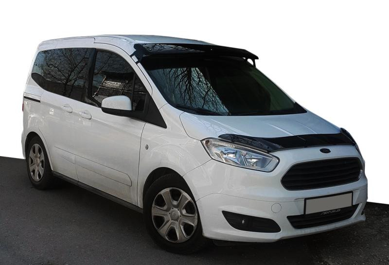 Купити Козирьок на лобове скло (чорний глянець, 5мм) для Ford Courier 2014-2023 рр