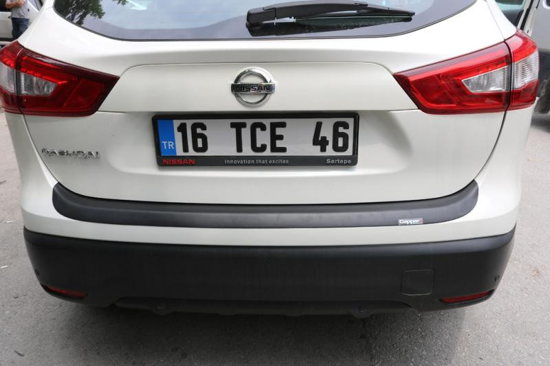 Купить Накладка на задний бампер EuroCap (2014-2017, ABS) для Nissan Qashqai/Rogue Sport