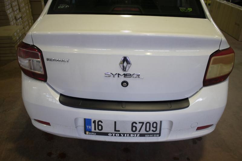 Купить Накладка на задний бампер EuroCap (ABS) для Renault Logan II 2013-2022 гг