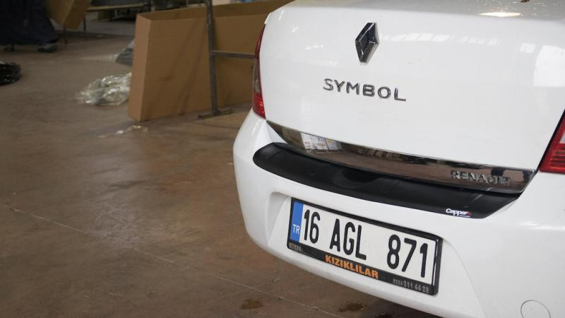 Купить Накладка на задний бампер EuroCap (ABS) для Renault Logan II 2013-2022 гг