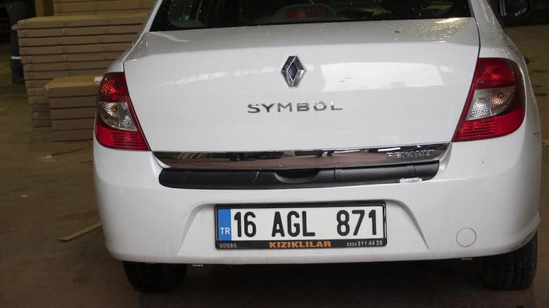 Купить Накладка на задний бампер EuroCap (ABS) для Renault Logan II 2013-2022 гг