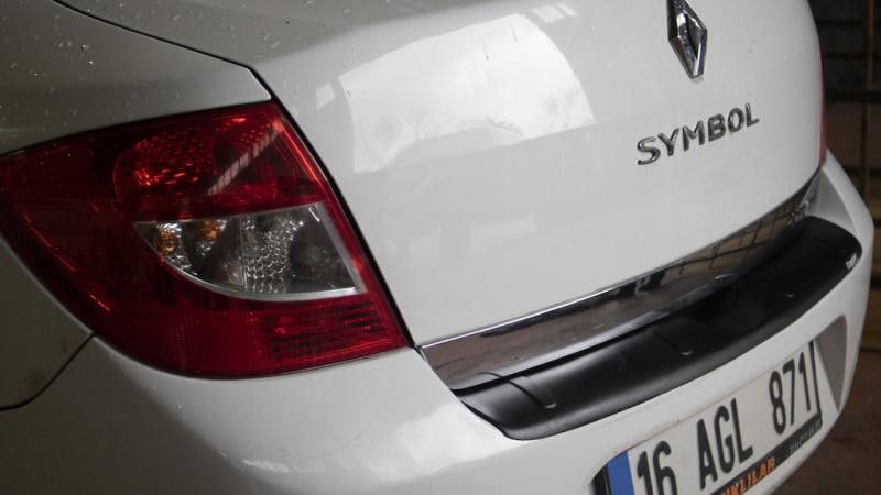 Купить Накладка на задний бампер EuroCap (ABS) для Renault Logan II 2013-2022 гг