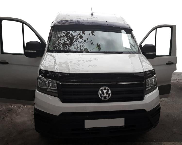 Купить Дефлектор лобового стекла (черный глянец, 5мм) для Volkswagen Crafter 2016- гг