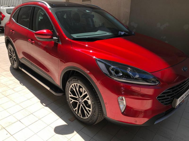 Купить Боковые пороги RedLine V1 (2 шт., алюминий) для Ford Kuga/Escape 2019- рр