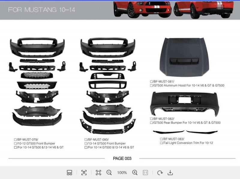 Купити Комплект обвісів для Ford Mustang 2015-2023 рр