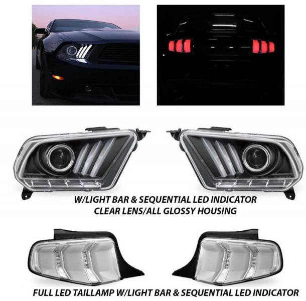 Купити Передня оптика (2 шт, 2010-2015) для Ford Mustang рр