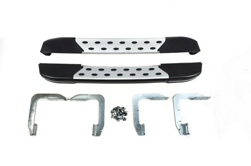 Купить Боковые пороги DOT-Line за колесом (2 шт., алюм.) ExtraLong для Volkswagen Crafter 2006-2016 гг