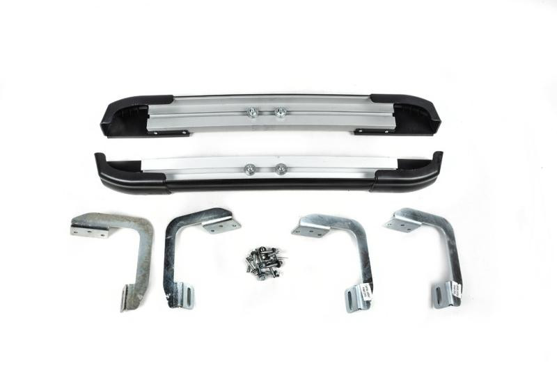 Купить Боковые пороги DOT-Line за колесом (2 шт., алюм.) ExtraLong для Volkswagen Crafter 2006-2016 гг