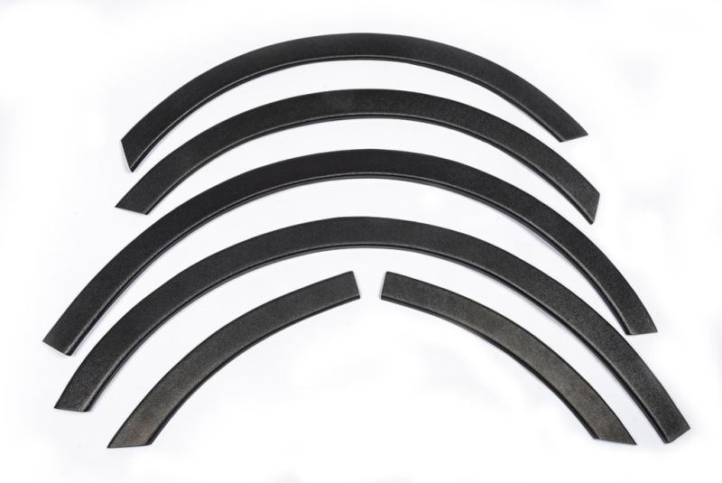 Купити Накладки на арки (чорний мат) Коротка база, 2 зсувних дверей (метал) для Volkswagen Caddy 2004-2010 рр