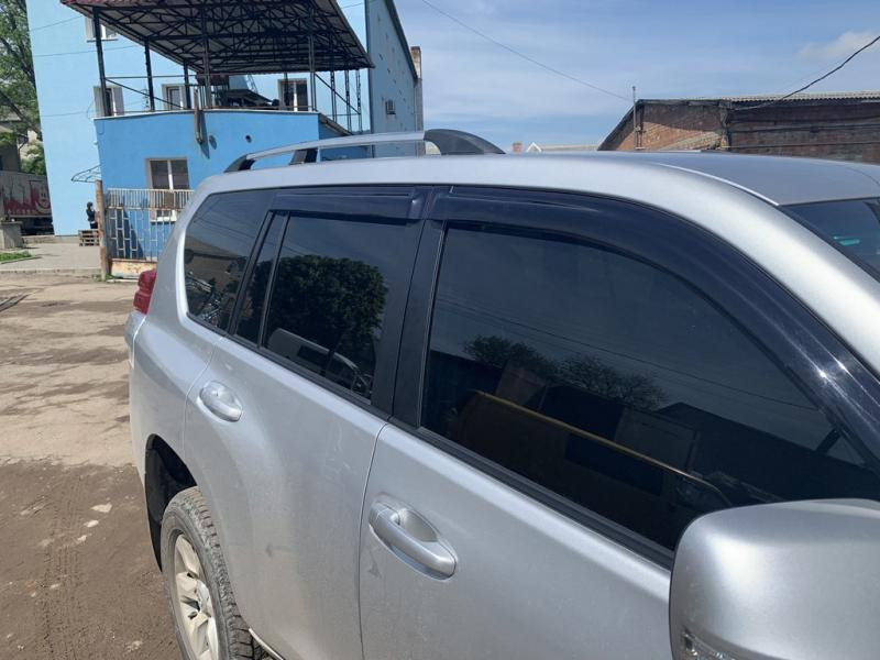 Купити Рейлінги турецька дизайн (Хром, 2 шт) металеві ніжки для Toyota Land Cruiser Prado 150