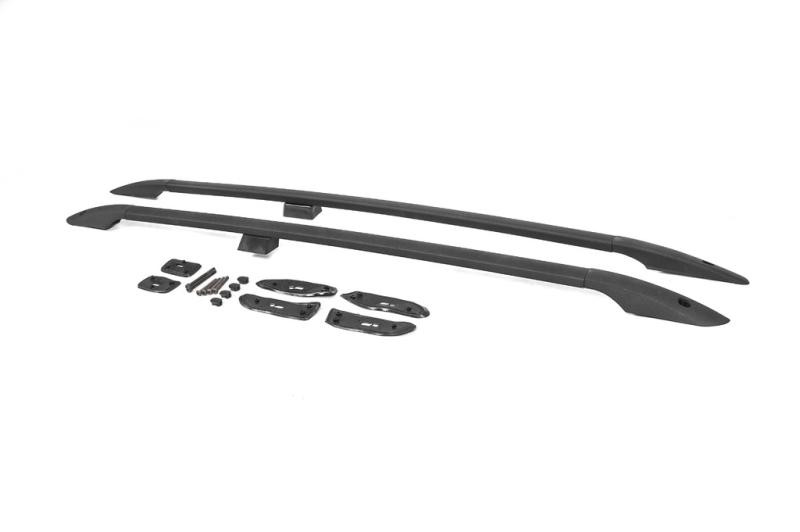 Купити Рейлінги турецька дизайн (Чорні, 2 шт) металеві ніжки для Toyota Land Cruiser 200