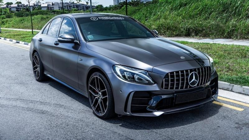 Купити Комплект обвісів з повним заднім бампером (дизайн Black Mamba C63GT) для Mercedes C-сlass W205 2014-2021рр
