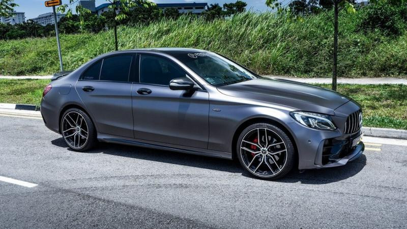 Купити Комплект обвісів з повним заднім бампером (дизайн Black Mamba C63GT) для Mercedes C-сlass W205 2014-2021рр
