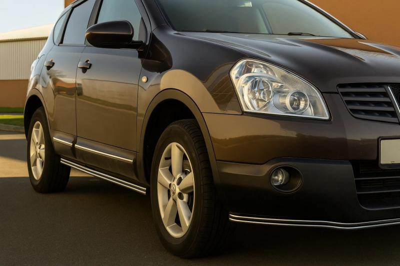 Купить Боковые двойные трубы (2 шт., нерж) для Nissan Qashqai 2010-2014 гг