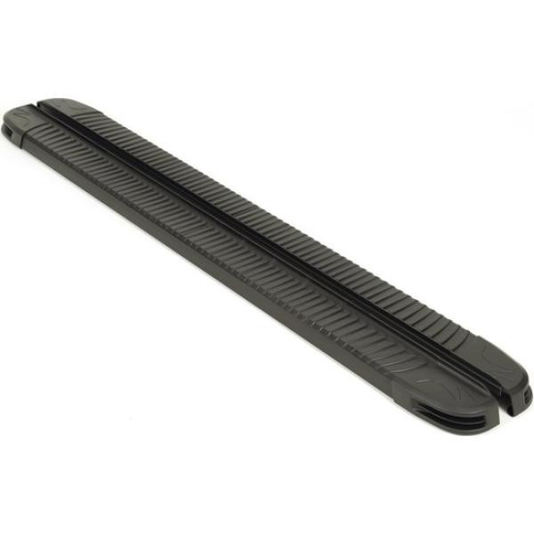 Купить Боковые пороги Maya V1 Black (2 шт., алюм.) для Volkswagen Touareg 2002-2010 гг