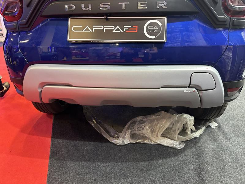 Купить Накладка на задний бампер (ABS, серая) для Renault Duster 2018-2024 гг