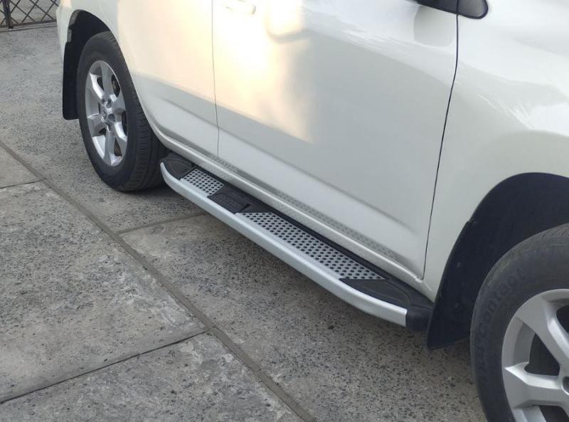 Купить Боковые пороги Mevsim Grey (2 шт., алюминий) для Toyota Rav 4 2006-2013 гг