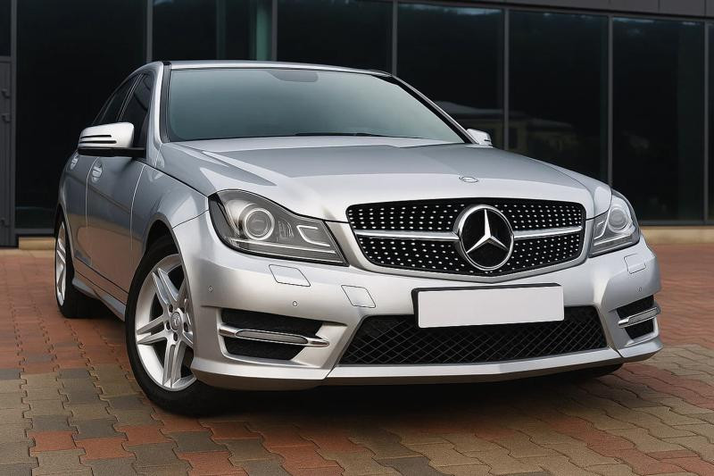 Купити Передня решітка Diamond Silver (для C63) 2007-2011 для Mercedes C-class W204 рр