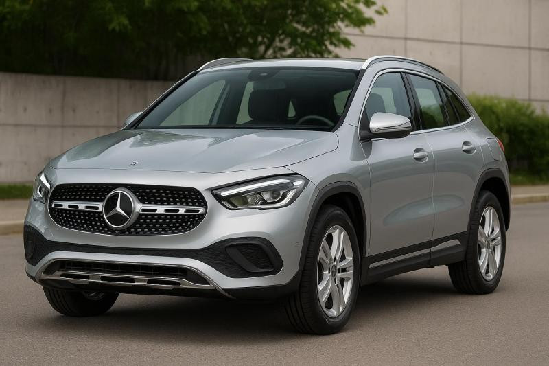 Купити Передня решітка Diamond Silver Без місця під камеру для Mercedes GLA H247 2020- рр