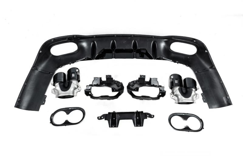 Купить Задний диффузор с насадками CLA45 (для AMG Line) для Mercedes CLA C118 2019- рр